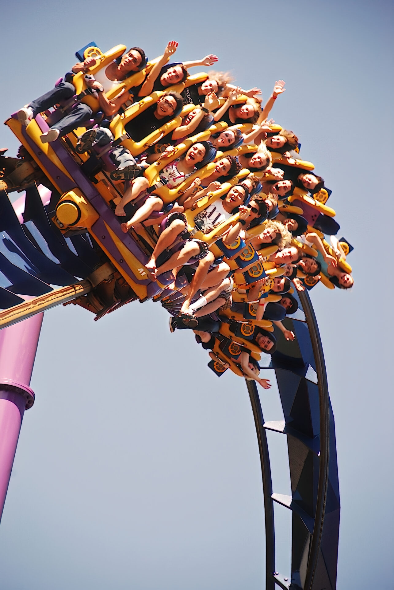 Six Flags Great Adventure New Jersey Bizarro Medusa Steel Rollercoaster Train
